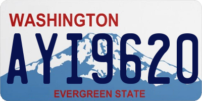 WA license plate AYI9620