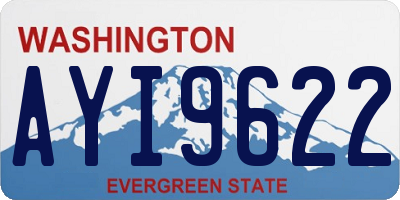 WA license plate AYI9622