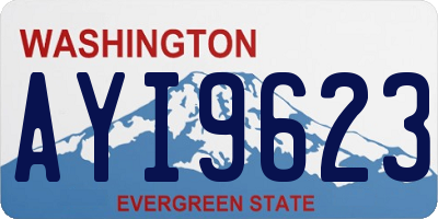 WA license plate AYI9623