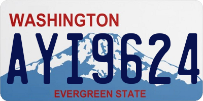 WA license plate AYI9624