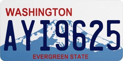 WA license plate AYI9625