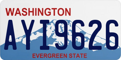 WA license plate AYI9626