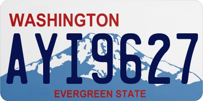 WA license plate AYI9627