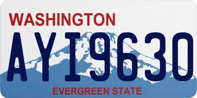 WA license plate AYI9630