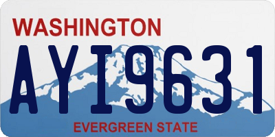 WA license plate AYI9631