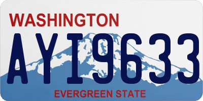 WA license plate AYI9633