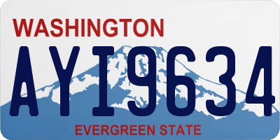 WA license plate AYI9634