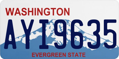 WA license plate AYI9635