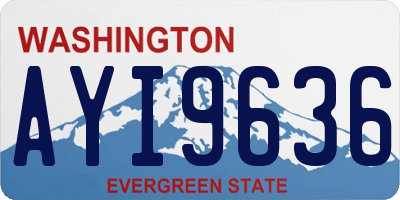 WA license plate AYI9636