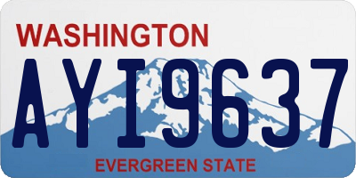WA license plate AYI9637