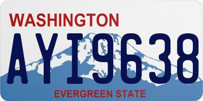 WA license plate AYI9638