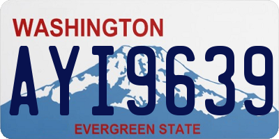 WA license plate AYI9639