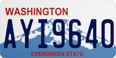 WA license plate AYI9640