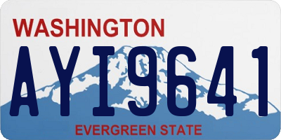 WA license plate AYI9641