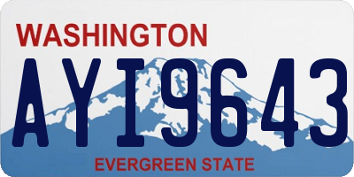 WA license plate AYI9643