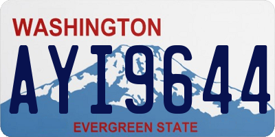 WA license plate AYI9644