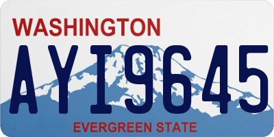 WA license plate AYI9645