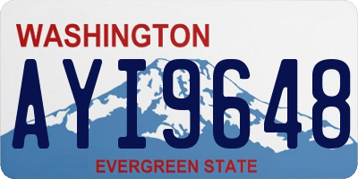 WA license plate AYI9648
