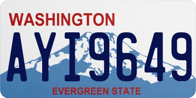 WA license plate AYI9649