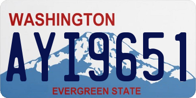 WA license plate AYI9651