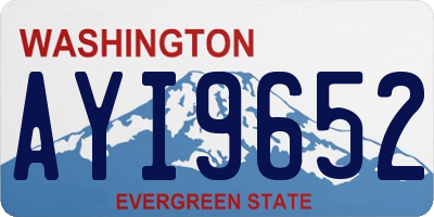 WA license plate AYI9652