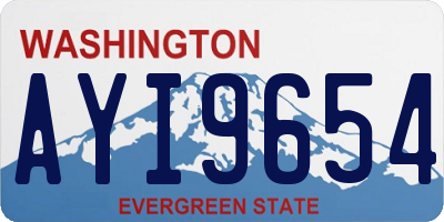 WA license plate AYI9654
