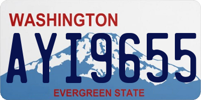 WA license plate AYI9655