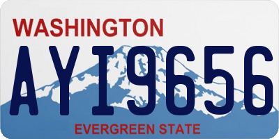 WA license plate AYI9656