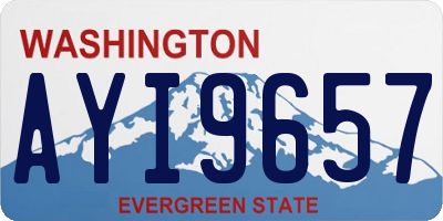 WA license plate AYI9657