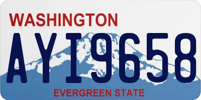 WA license plate AYI9658