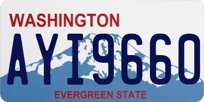 WA license plate AYI9660