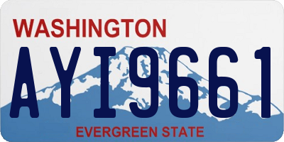 WA license plate AYI9661