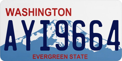 WA license plate AYI9664