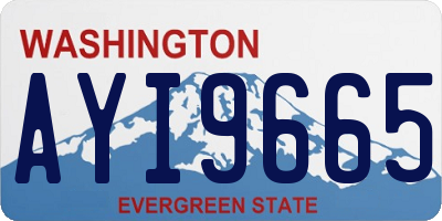 WA license plate AYI9665