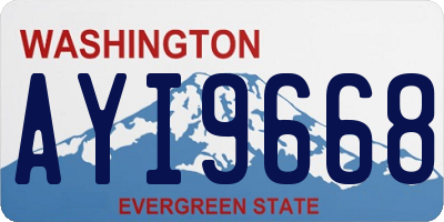 WA license plate AYI9668