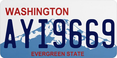 WA license plate AYI9669