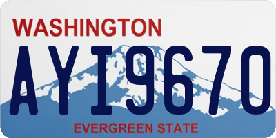 WA license plate AYI9670