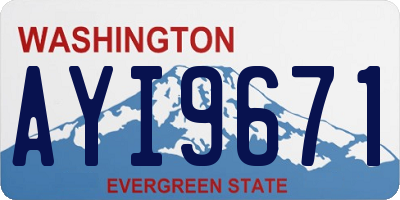 WA license plate AYI9671