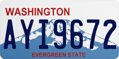 WA license plate AYI9672