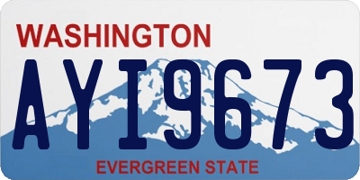 WA license plate AYI9673
