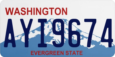 WA license plate AYI9674