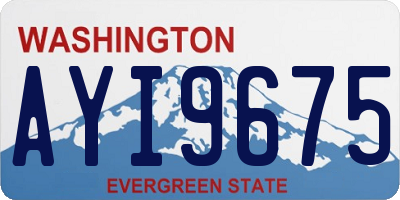 WA license plate AYI9675