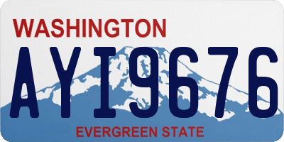 WA license plate AYI9676