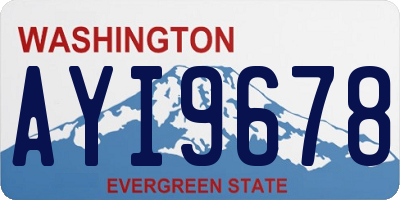 WA license plate AYI9678