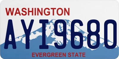 WA license plate AYI9680
