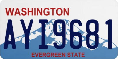 WA license plate AYI9681
