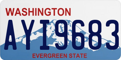 WA license plate AYI9683