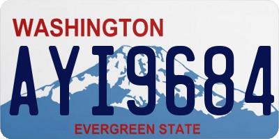 WA license plate AYI9684