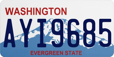 WA license plate AYI9685
