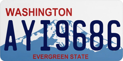 WA license plate AYI9686